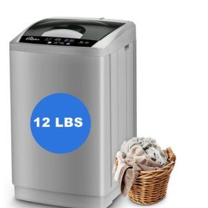 Life Plus 1.8 Cu.ft Full Automatic Portable Washing Machine, Gray.